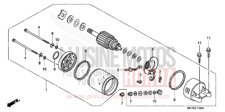 MOTEUR DE DEMARRAGE de SILVER WING PURE BLACK (NH237) de 2007